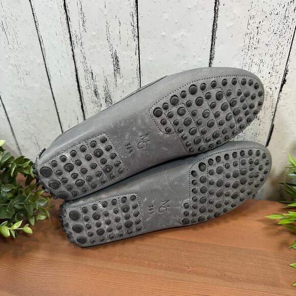 M. GEMI Women's The Pastoso Grey Leather Penny Loafers Size 36.5 US 6.5 - Picture 9 of 10